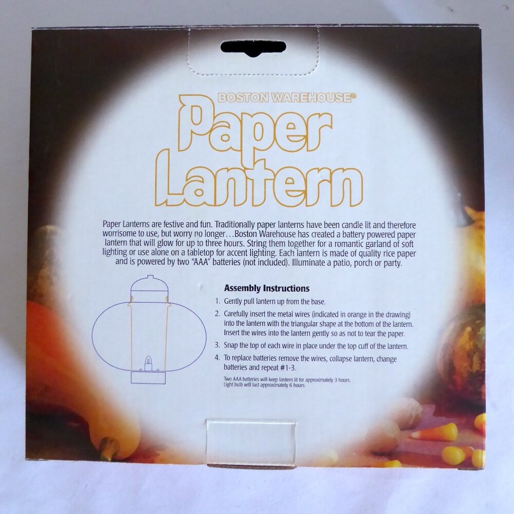 NEW BOSTON WAREHOUSE HALLOWEEN PUMPKIN PAPER BATTERY POWERED LANTERNS (LOT OF 5) - Picture 14 of 15